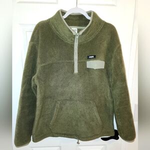 Victoria's Secret PINK Olive Fleece 3/4 zip